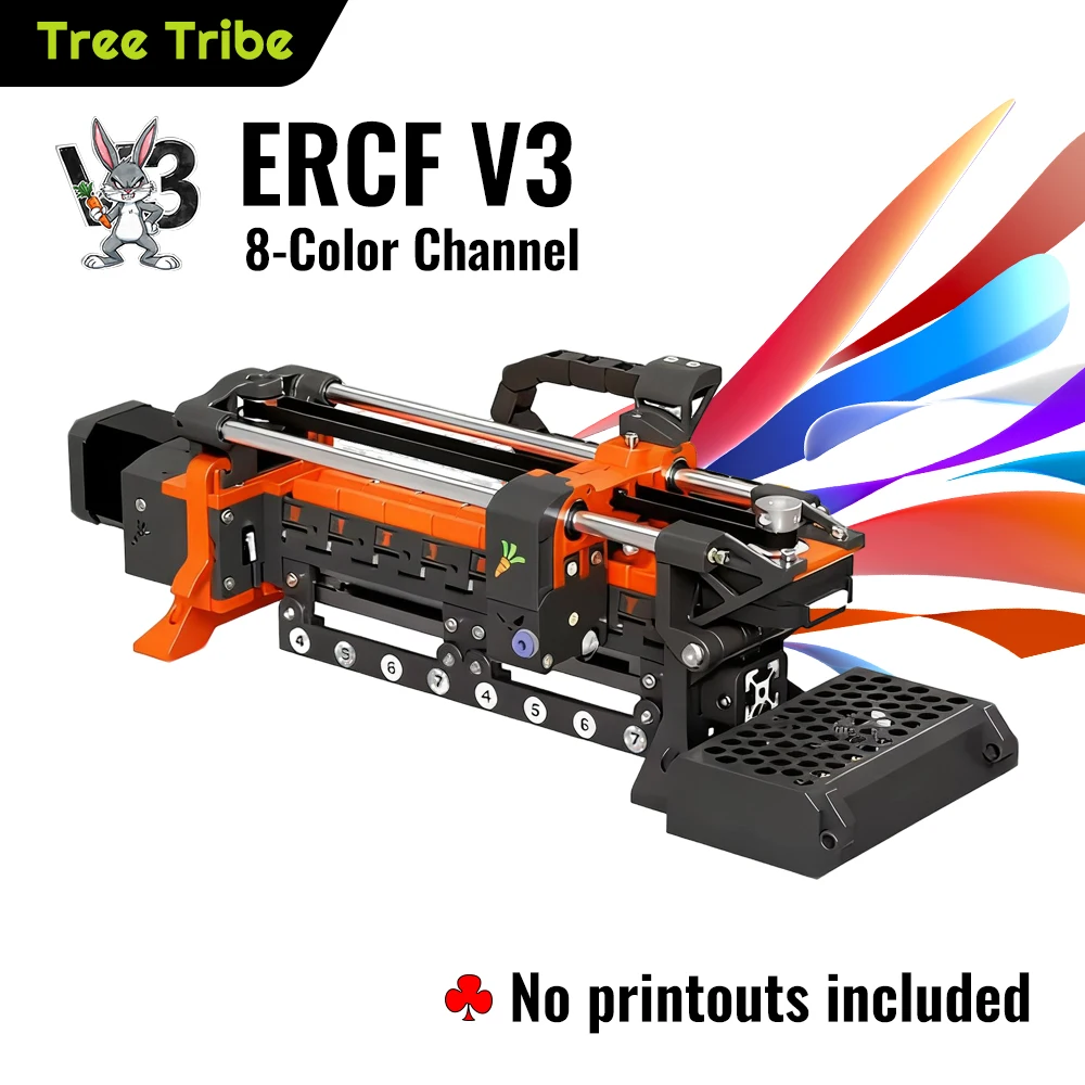 

Tree Tribe ERCF V3 MMU 8 color Chanels With MMB Full KIT MMU Board Filamentalist FV3 3D Printer Parts For Voron