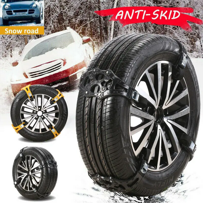 

8 Pcs Anti Skid Snow Chains Car Winter Tire Wheels Chain Winter Outdoor Snow Tire Emergency Anti-Skid Auto Accessories