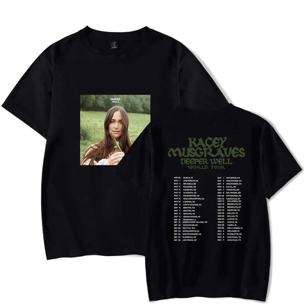 Kacey Musgraves Deeper Well World Tour 2024 Merch T-Shirt Unisex Short Sleeved T Shirt Casual Tee