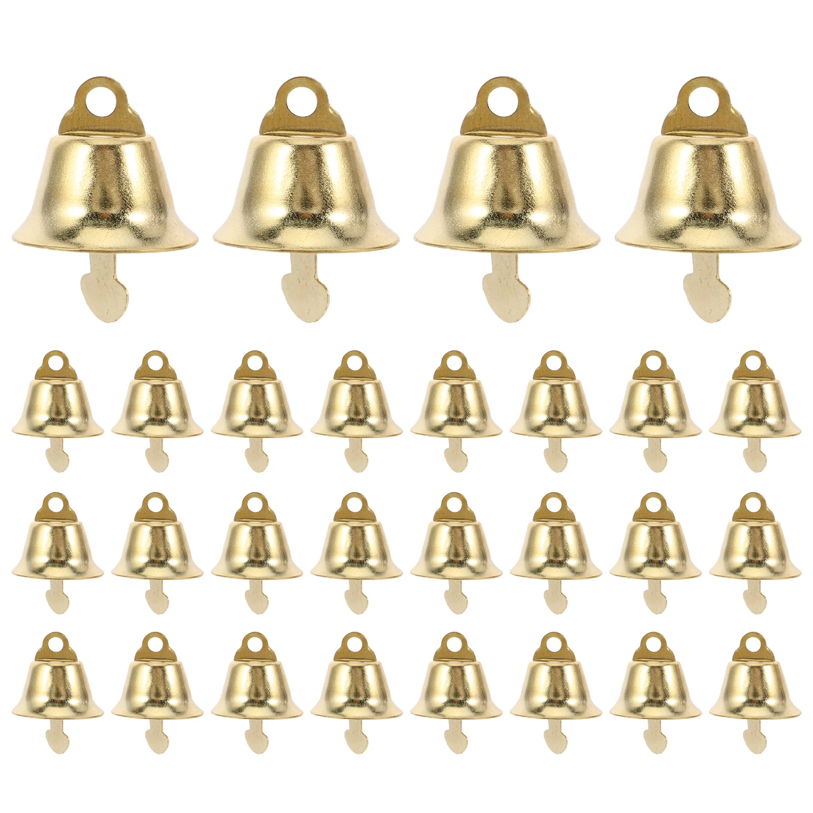 

120pcs 16Mm Christmas Bell Hanging Pendant Diy Mini Bell Ornament For Tree Decoration Golden Cute Xmas Gift Family Friends