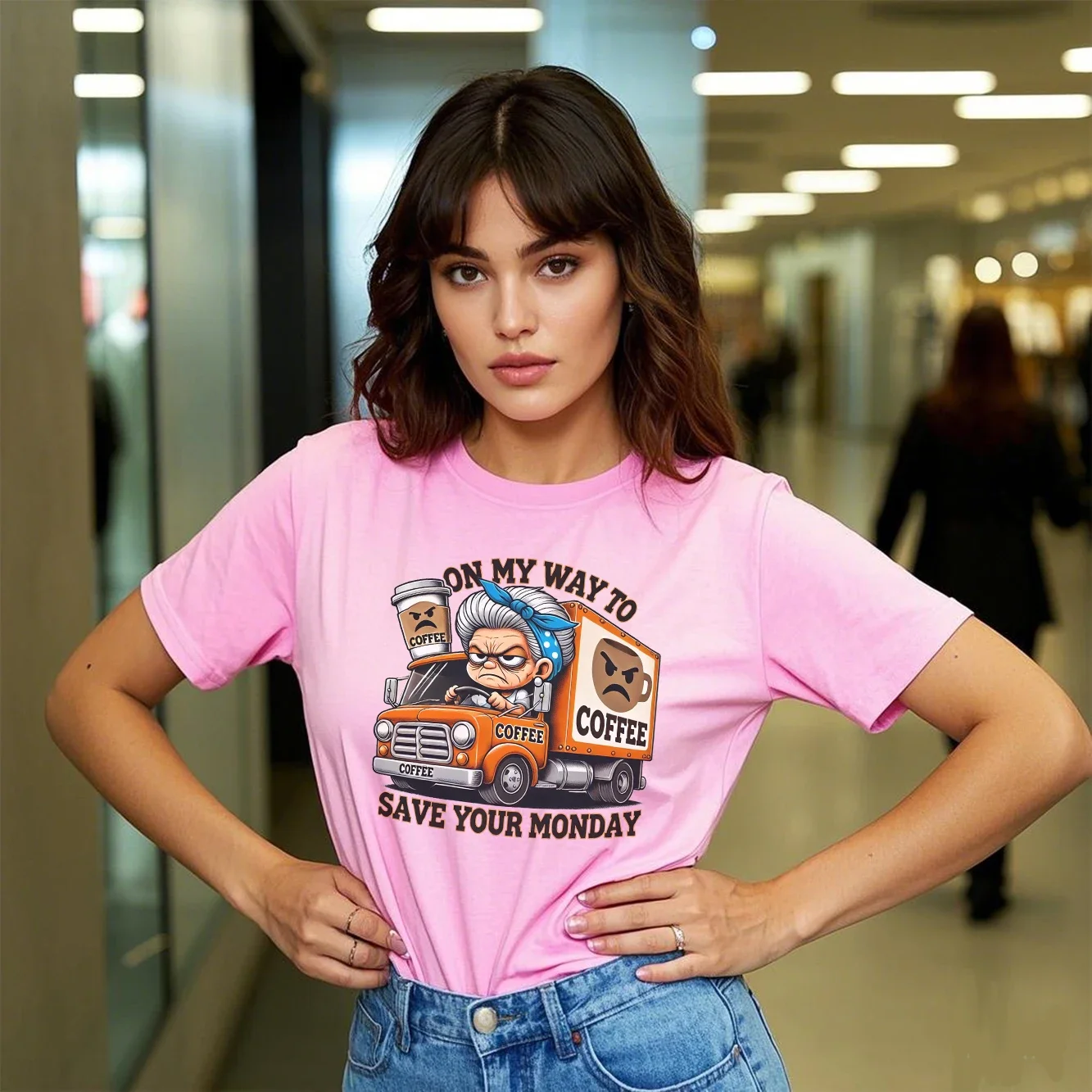 

Топ для женщин camiseta неформальный универсальный carrito de anciana,estampado Ретро ropa estética de manga corta de verano a la moda