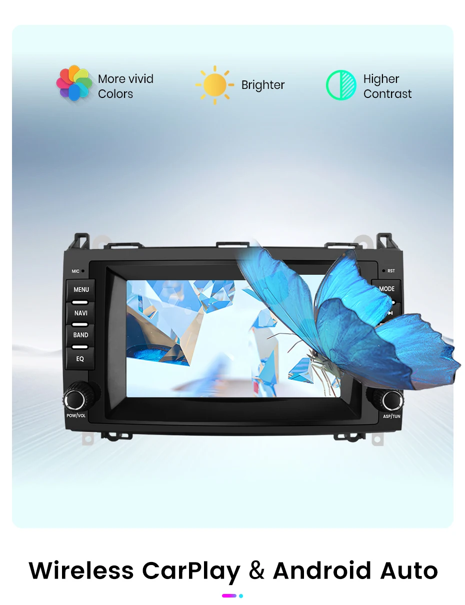 Junsun android auto radio für mercedes benz b200 klasse sprinter w906 viano vito w639 carplay auto multimedia gps 2din autoradio – Detail 11