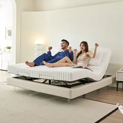 Design Adults Electric Double Bed Loft Lift Up Modern Smart Double Bed Queen Mattress Somieres Y Marcos De Cama Home Furniture
