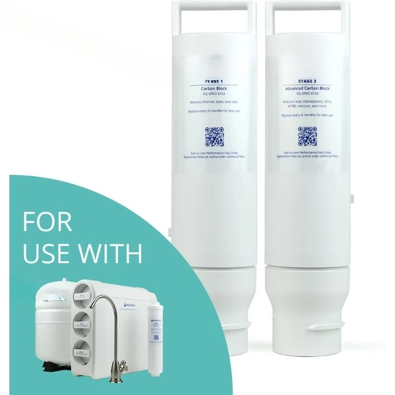 

SmartFlow™ Reverse Osmosis Water Filter Stage 1 and Stage 3 Replacement Carbon and Advanced Claryum Filters Last 6 Months