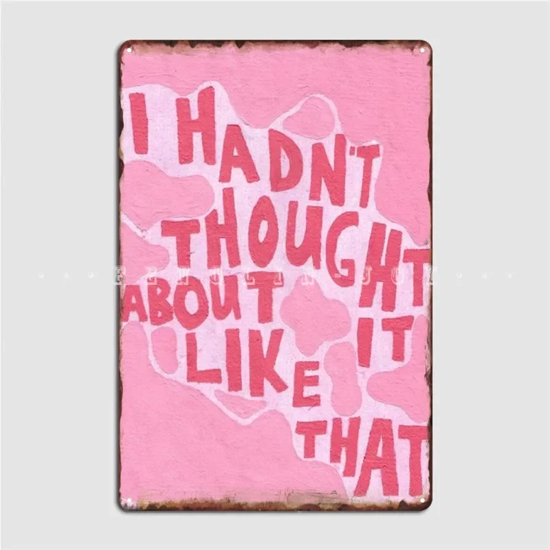 Pink Vintage Quote Aesthetic Poster Metal Plaque Cinema Kitchen Living Room Retro Plaques Tin Sign Poster