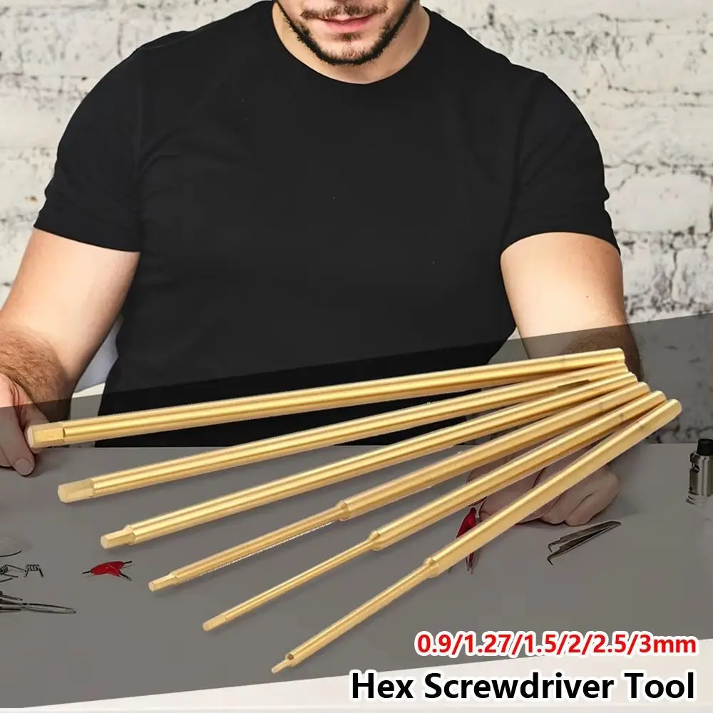 1Pcs 100mm Long Handle Hex Screwdriver Tool 0.9mm 1.27mm 1.5mm 2mm 2.5mm 3mm Hexagonal Tip Hex Ball Tip Screwdriver