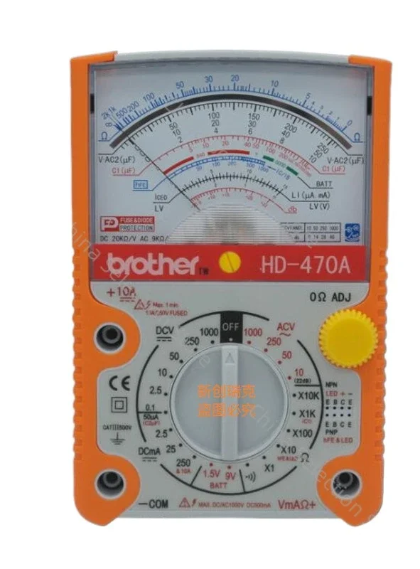 

HD-470A/390A High-precision Mechanical Electrician Home Maintenance Pointer Multimeter Universal Meter