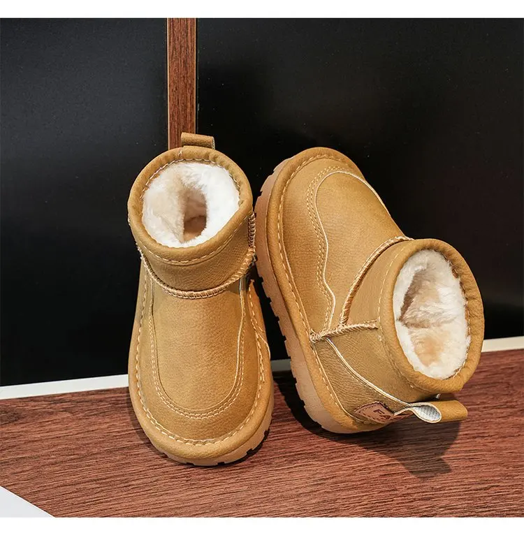 

Детские зимние сапоги, желтые водонепроницаемые нескользящие хлопковые туфли с мягкой подкладкой для мальчиков и девочек 3–18 лет, черные мягкие повседневные детские ботинки