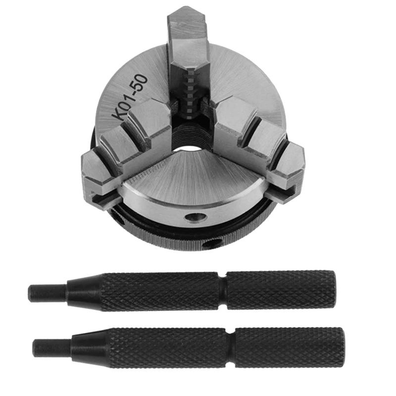 

ABKD Lathe Chuck K01 50 Self-Centering Mini Lathe Chuck 3 Jaw Wood Lathe Tool
