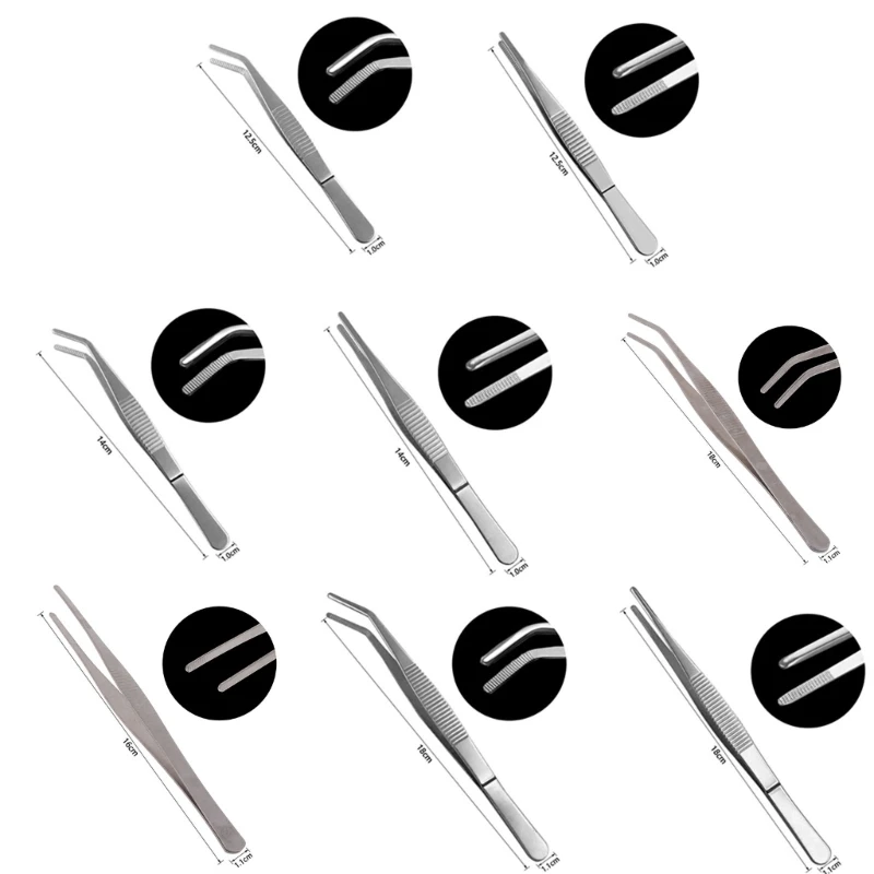K1MF Curved Forceps Stainless Steel Tweezers Home Me dical Dental Plier