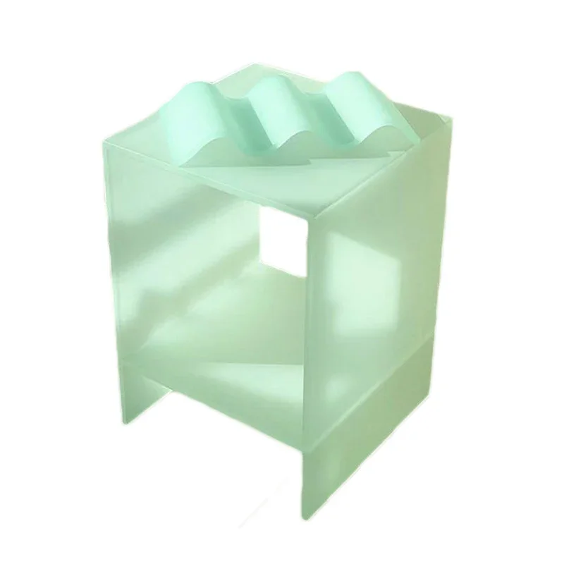 Transparent Side Table Studio Personalized Custom Small Apartment Balcony Tea Table Shaped Frosted Corner Table