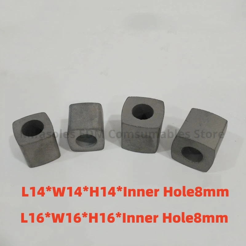 EDM Tungsten Conductive Carbide Block L16*W16*H16mm L14*W14*H14*Inner Hole8mm for CNC Wire Cut Machine