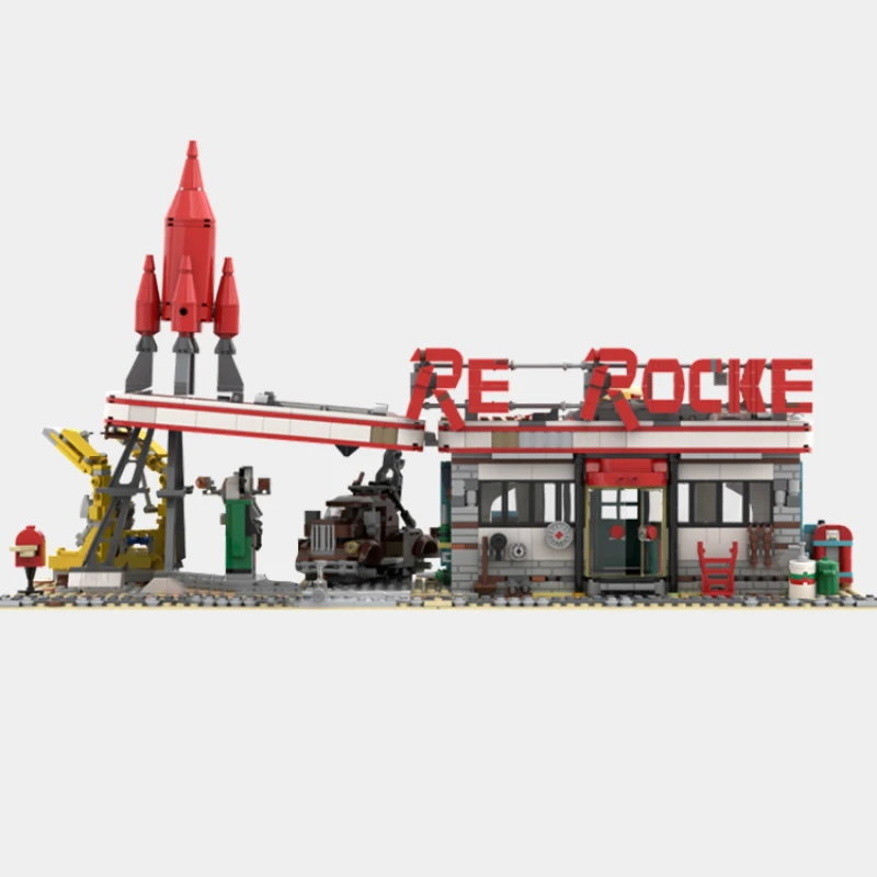 nuclear radiation series game red truck stop bricks for game fans gift blocks moc nuclear war scene radiation bricks scene