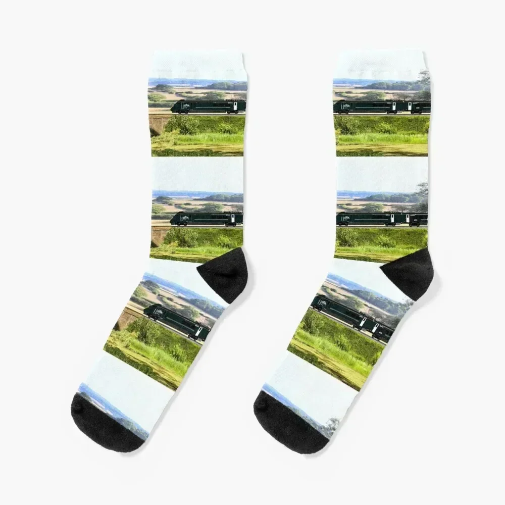 

GWR CLASS 800 & CLASS 158 LOCOMOTIVES Socks Argentina happy gym Socks For Women Men's