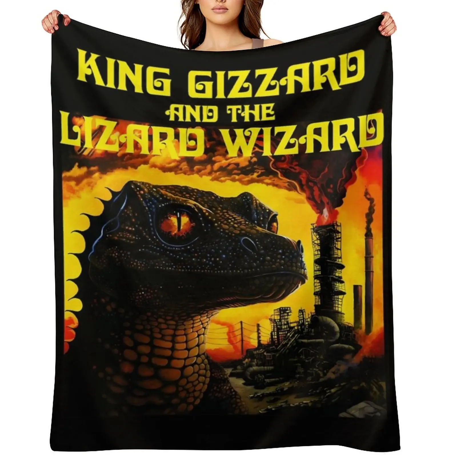 

003 The Most Popular Of King Gizzard The Lizard Wizard Throw Blanket for sofa for winter wednesday Stuffeds Blankets