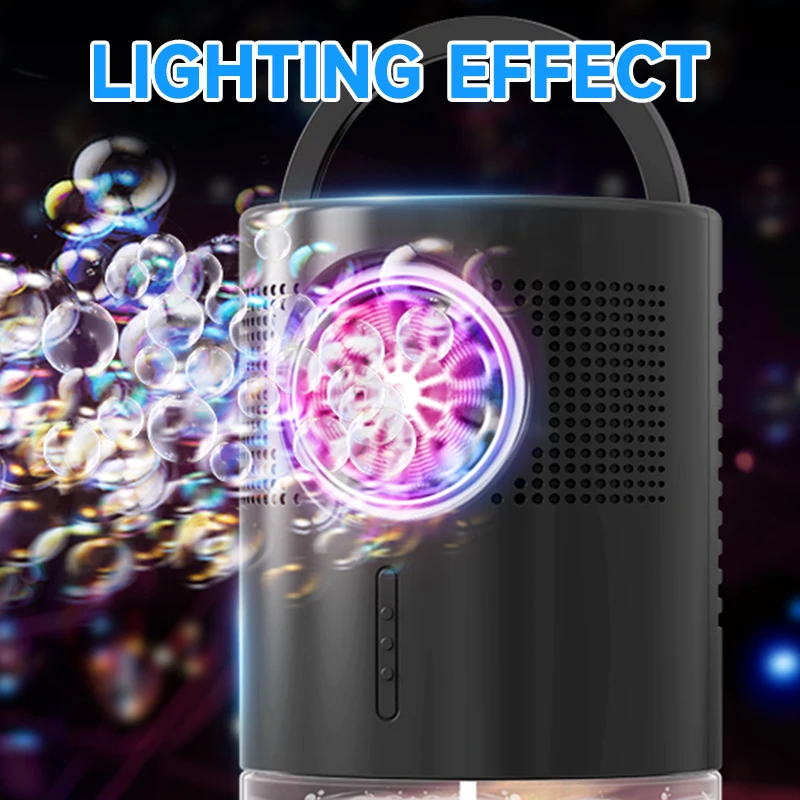 Eine runde Seifenblasenmaschine speziell für Outdoor-Partys mit einem Fassungsvermögen von 400 ml, ist ein tragbarer, langlebiger, großer Kapazität