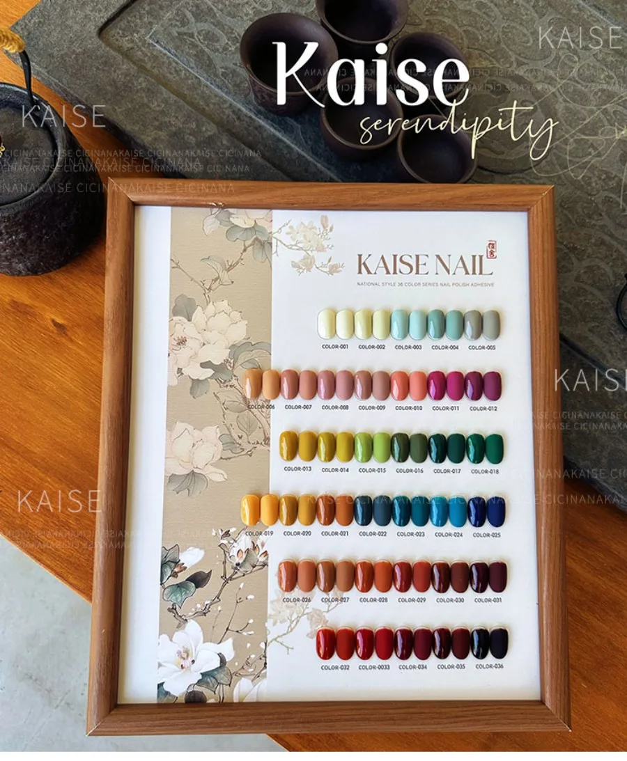 KAISE 36 colors Mismatched Nail gel set Non-toxic UV gel 2024 New Hot sale Professional Fashion Nail art kit Nail salon Custom