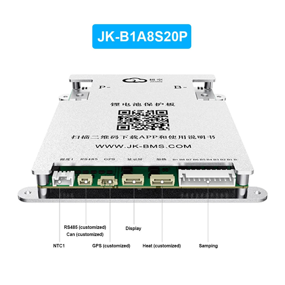JK BMS 2A8S20P Heat CAN Aktiver Ausgleich BMS 4S 5S 6S 7S 8S 12V 24V 100A-300A Smart JIKONG BMS für Li-Ion LiFePO4 Batterie BMS – Detail 9