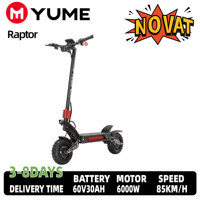 EU YUME Raptor Electric Scooter 6000W 60V-30AH Max Speed 85KM/H Max Range 100KM Dual Motor Adult Foldable E-Scooter Load 150KG