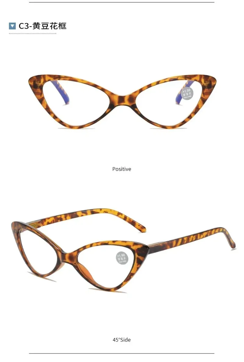 Modische Presbyopie-Brille gegen blaues Licht, klassische Retro-Katzenaugen-Lesebrille, Presbyopie-Brille für Herren und Damen – Detail 16
