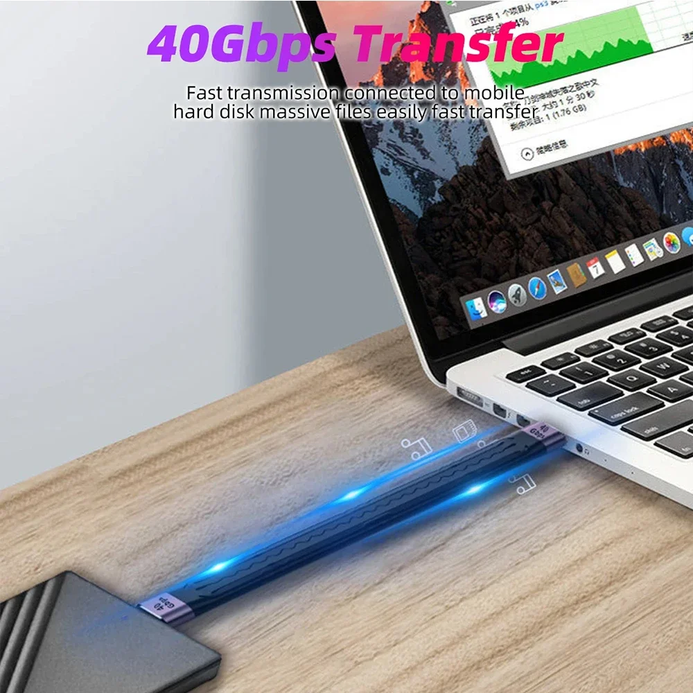 USB Tipo C a USB C PD 100W 5A USB 4.0 Gen3 ricarica rapida cavo da USB C a Tipo C cavo Thunderbolt 3 4K @ 60Hz USB Tipo C 40Gbps