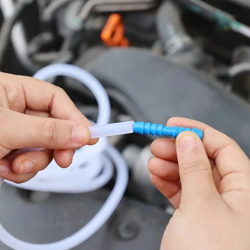 Bomba de intercambio de aceite de líquido de frenos automático con manguera de bombeo de aceite de 50cm, Kit de drenaje vacío, purgador, conector de engrase de frenos de coche, llenado de aceite
