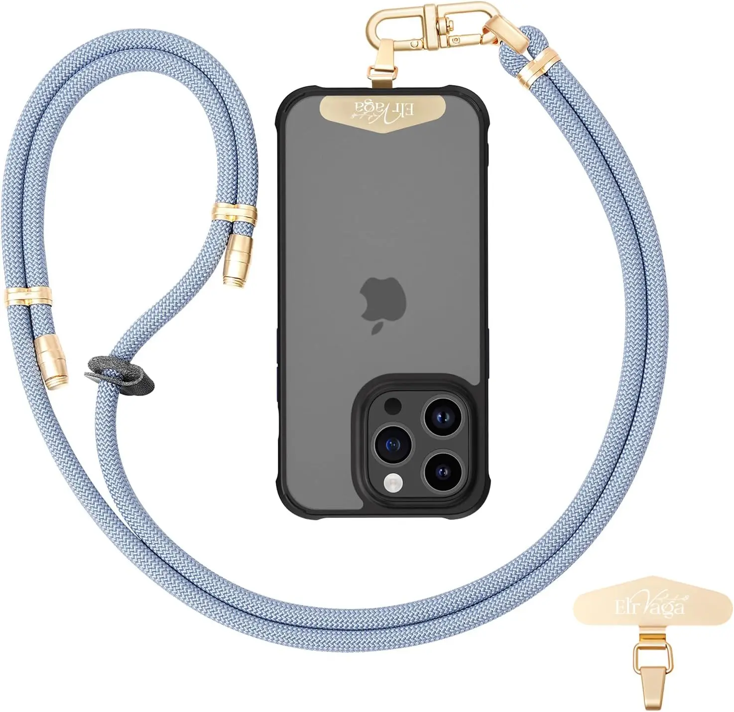 

Регулируемый противоугонный ремешок для телефона, уличная веревка для альпинизма диаметром 8 мм и ремешок через плечо с безопасным фиксатором, металлический зажим