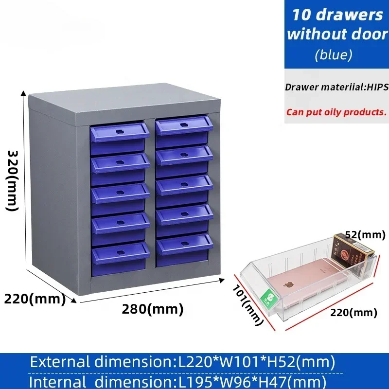 Sorting Storage Spare Parts Organizer Cabinet Custom Heavy Duty Metal Small Box with Drawers