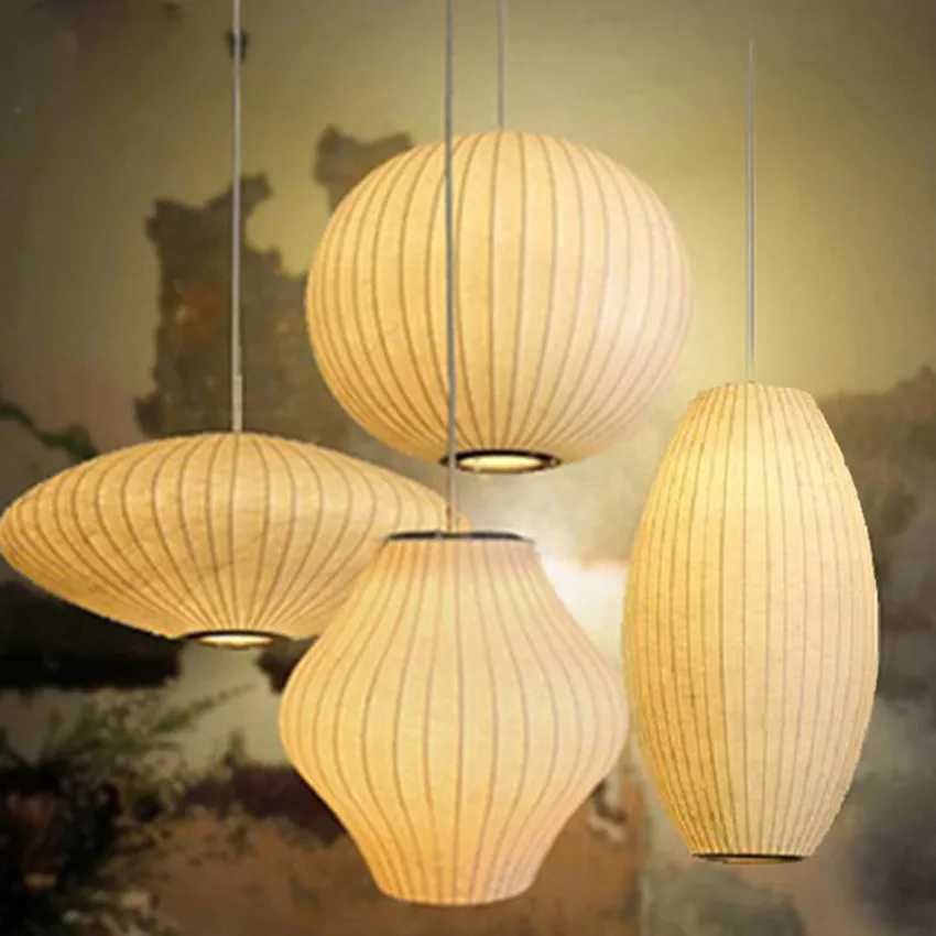 Nordic Italian Silk Chandelier Chinese Style Lantern Living Room Dining Room Bedroom Bar Table Lamp Hotel Decoration Lighting