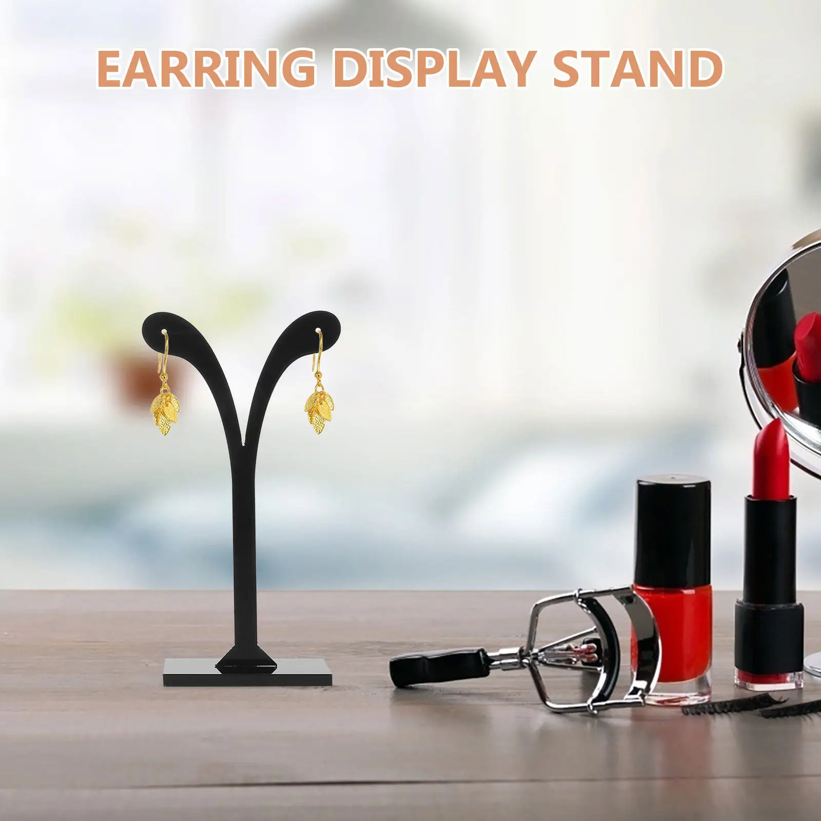 

3Pcs Acrylic Earring Stand Display Holder Rack Stable Secure Base Clear Visibility for Office Jewelry Display