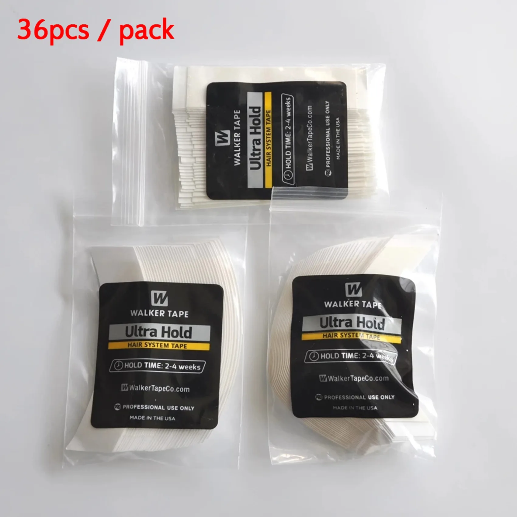 108ชิ้น/ล็อตระบบวิกผมแบบยึดได้แข็งแรงมากเทปกาวขยายสองด้านสำหรับวิกผมลูกไม้ปักวิกผม/ฟิล์มวิกผมสำหรับผู้ชาย