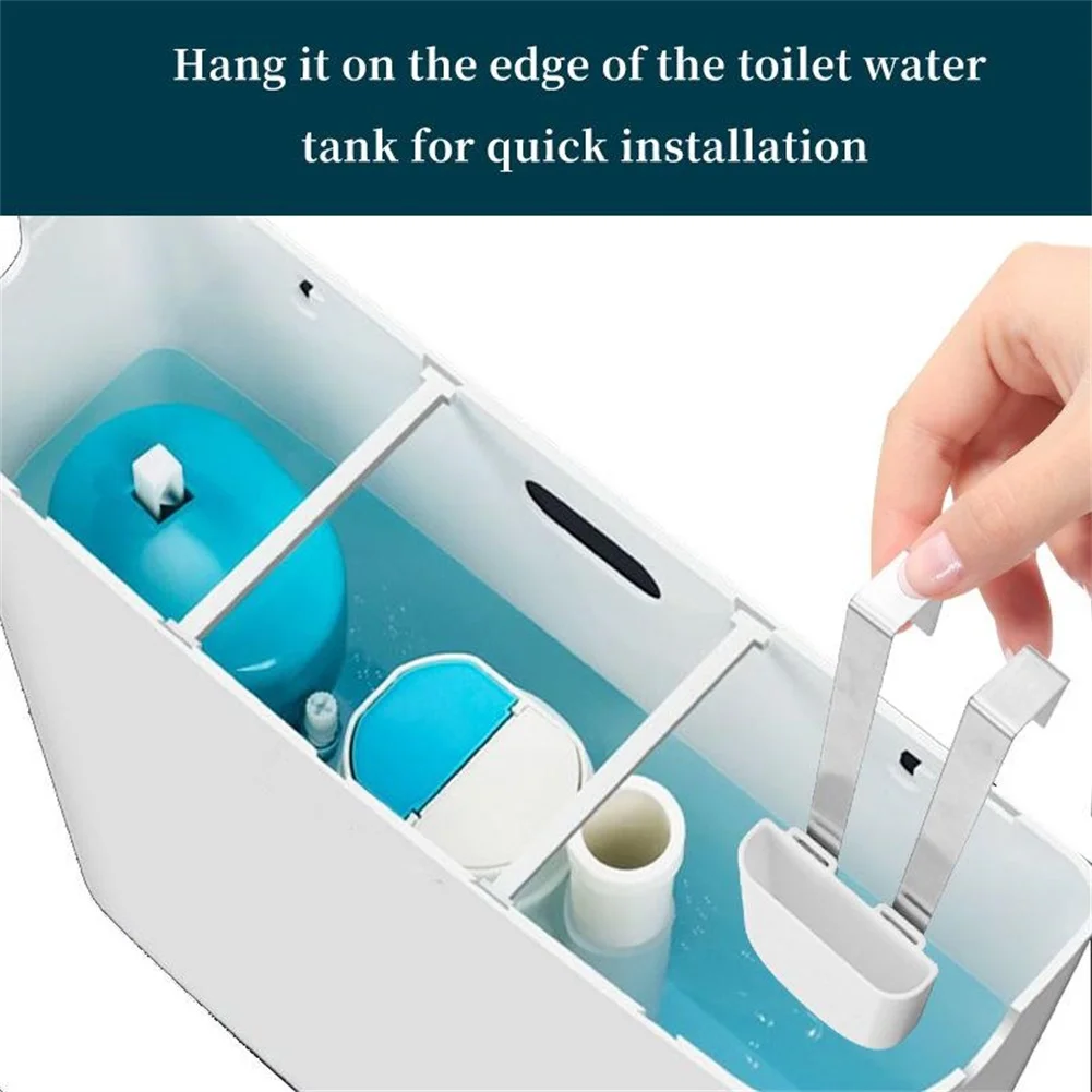 Plastic Toilet Tank Tablet Holder for Secure Placement of Bleach Blocks Ensures Consistent Cleaning Performance