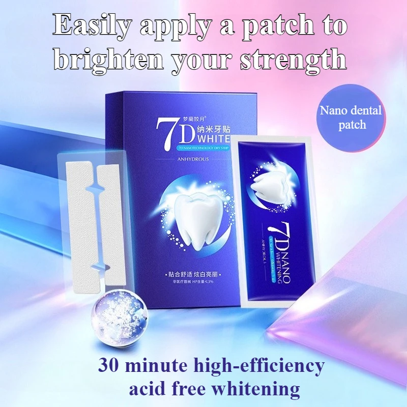 

7D Dental Patch Brightening White Teeth Enzyme Whitening Oral Care Patch Divine Tool for Removing Yellow Teeth