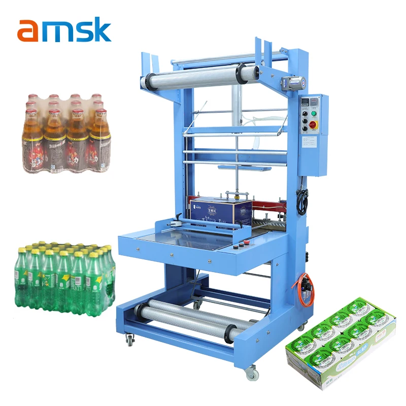 FL-6540 Push Semi-Auto Sleeve Mineral Water Bottle Glass Bottle Packing Machine Sleve Warping Shrinks Machine