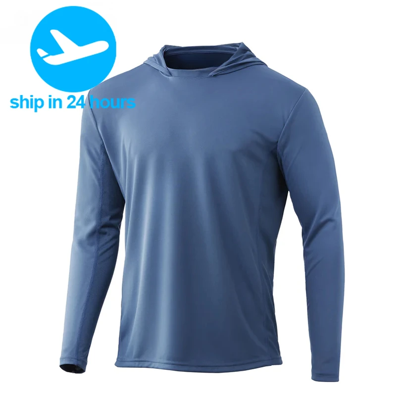 Fishing Shirt Solid Color Long Sleeve Uv Protection Man Outdoor Summer Moisture Wicking Jersey Fishing Apparel