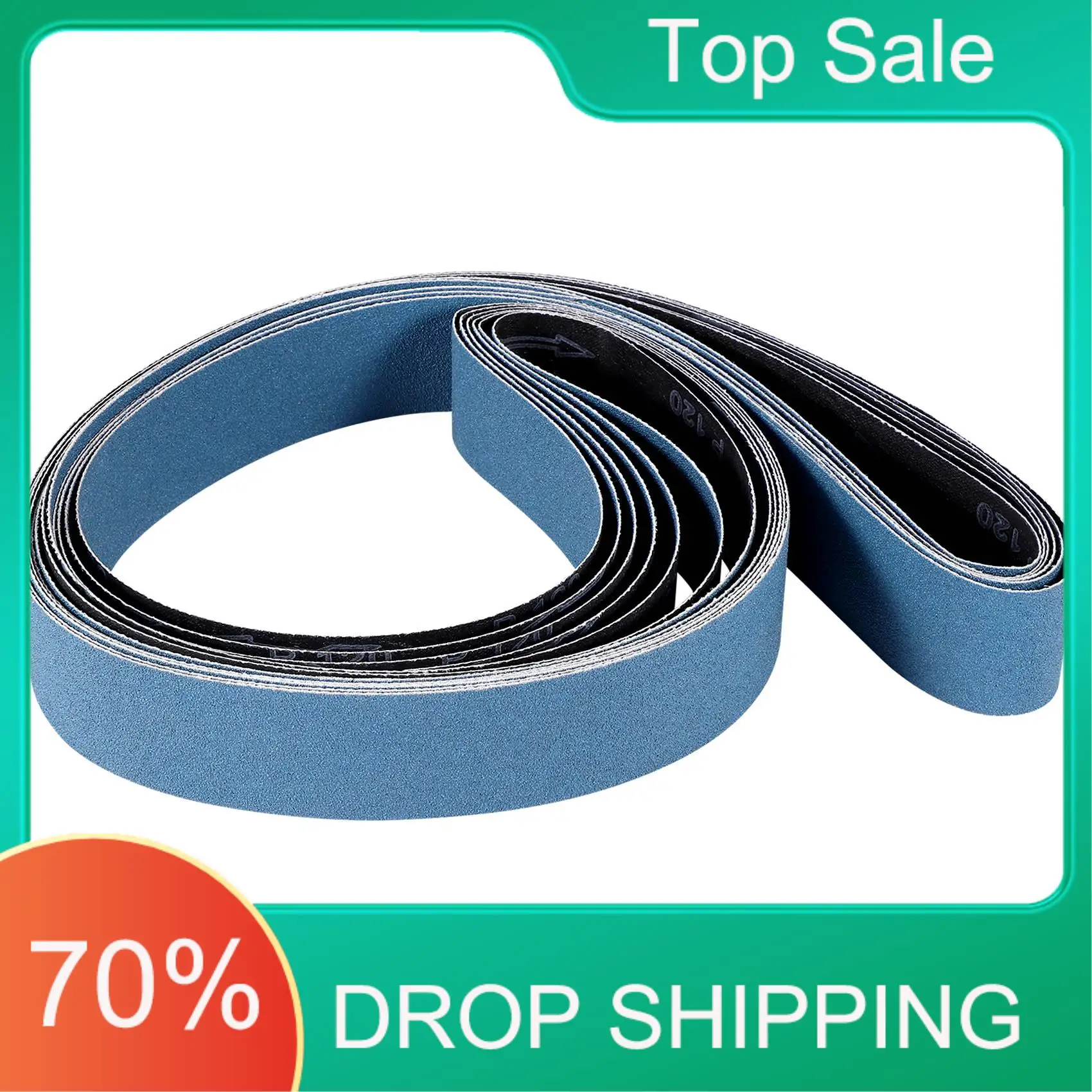 

PROFESSIONAL USE-6Pcs 2 X 72 Inch 120 Grit Zirconia Sanding Belts Metal Grinding Polishing