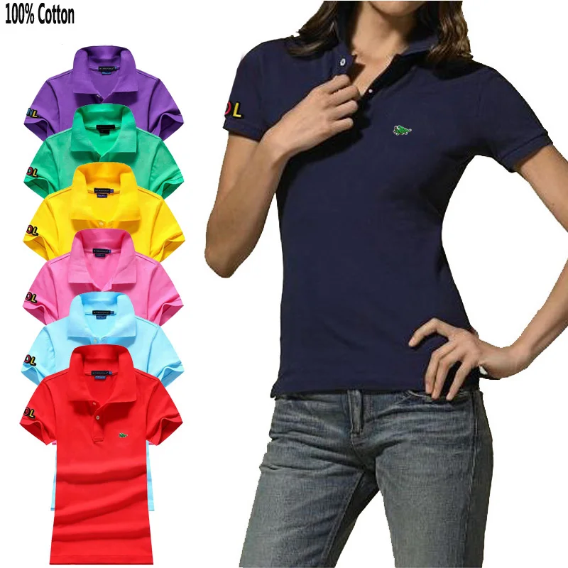 

Fashion 2022 Summer Women's Polo Shirt 100% Cotton Ladies Fit Slim Short Sleeve T-Shirt Female Casual Clothing Tennis Tops