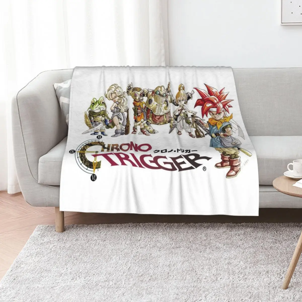 

Chrono Trigger Logo Throw Blanket warm winter Flannels Furry Sofas Blankets