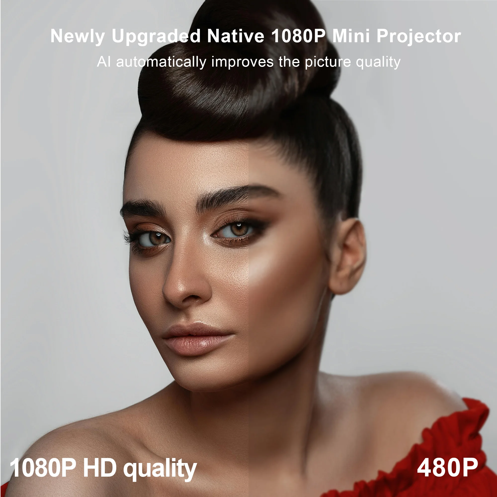 NATIVE 4K 1080P Android 11 Projector 200 ANSI Dual Wifi6 Home Cinema Outdoor portable 1920*1080P