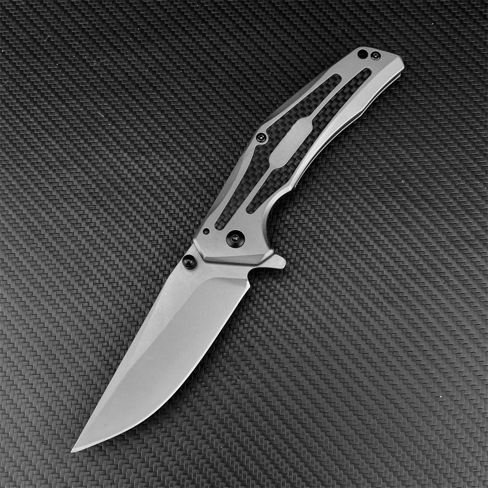 

Нож Flipper Assisted 8300 — лезвие с покрытием TiCN размером 3,25 дюйма, ручка из нержавеющей стали и углеродного волокна, карманный нож EDC