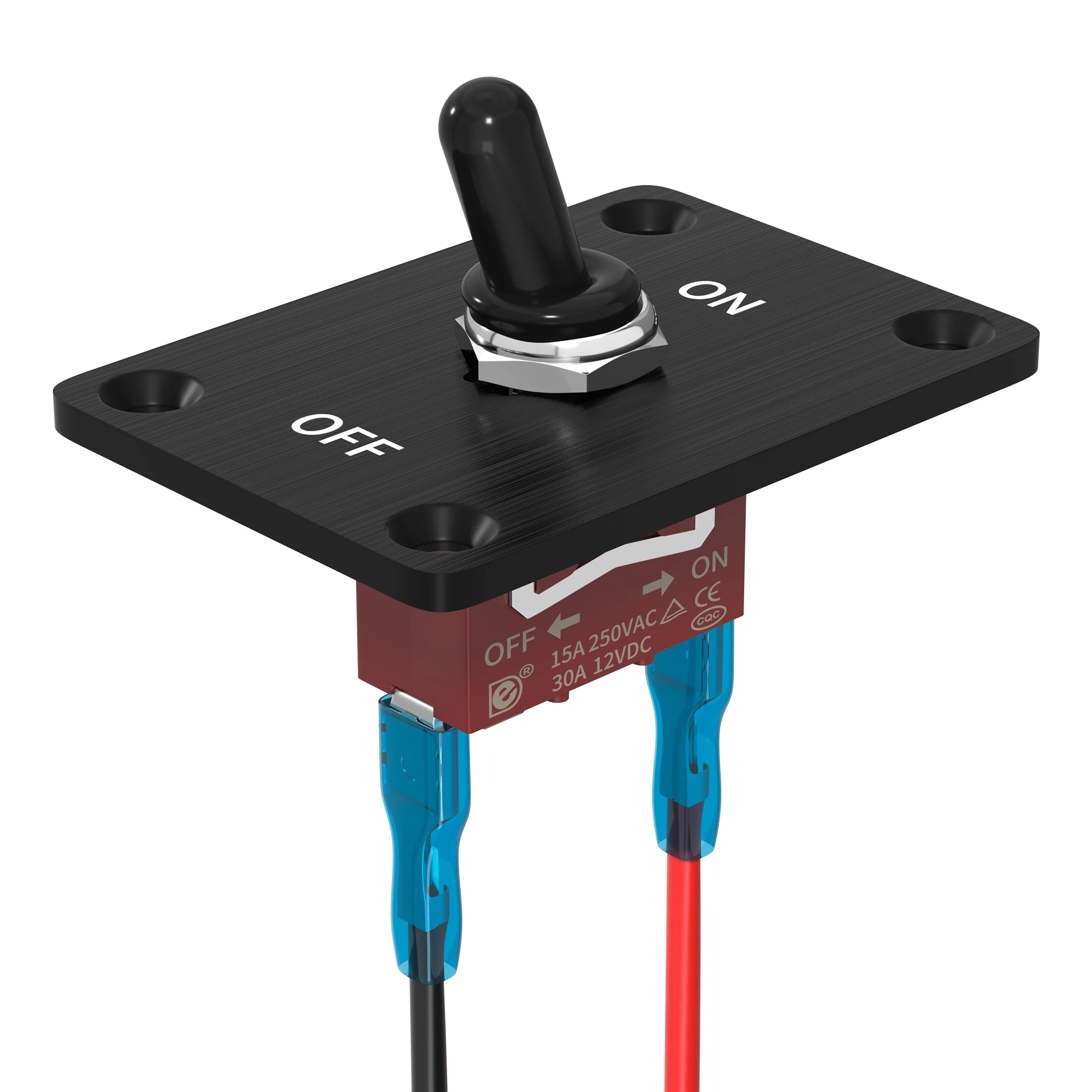 

Тумблер 12 В 2-контактный SPST ВКЛ/ВЫКЛ 30 А 12 В постоянного тока 2-позиционный сверхмощный водонепроницаемый тумблер с монтажной панелью для авто лодки автомобиля