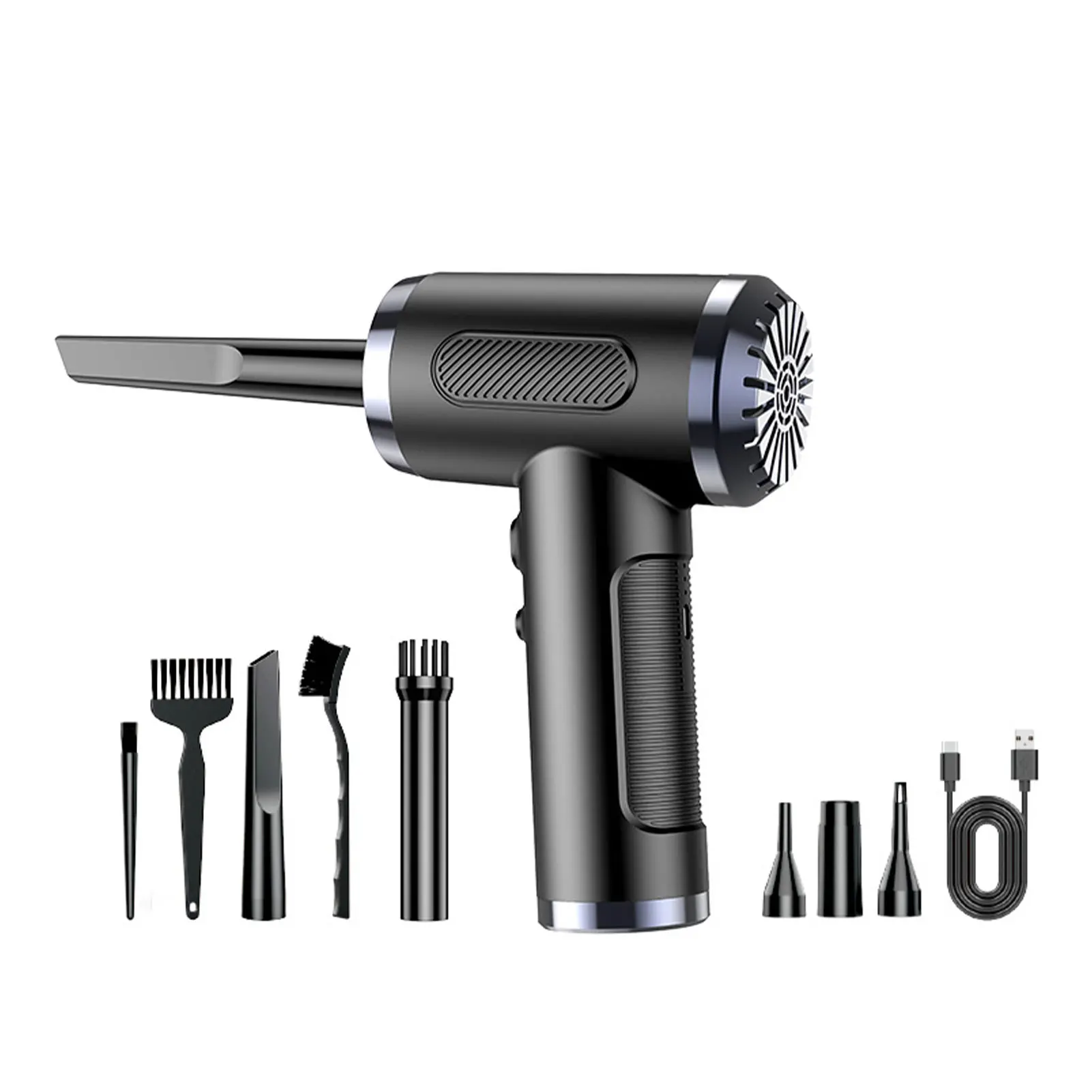 Portable Blower Vacuum Cleaner Air Duster Removal Turbocharged Car Vacuum Cleaner Air Blower Cleaning Keyboard Battery Blower