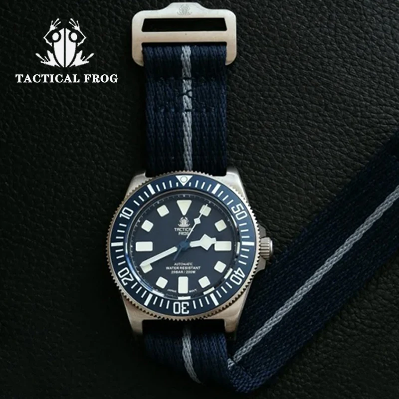 Tactical Frog V4 Titanium Dive Watch Men NH35 Movement Automatic Mechanical Sapphire Glass 200M Waterproof BGW-9 Luminous