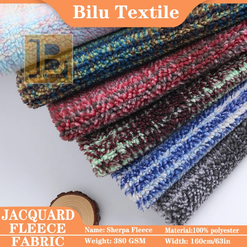 

Jacquard Polyester Lamb Plush Knit Fabric - DIY Material for Coats, Hoodies & Blankets (per meter)