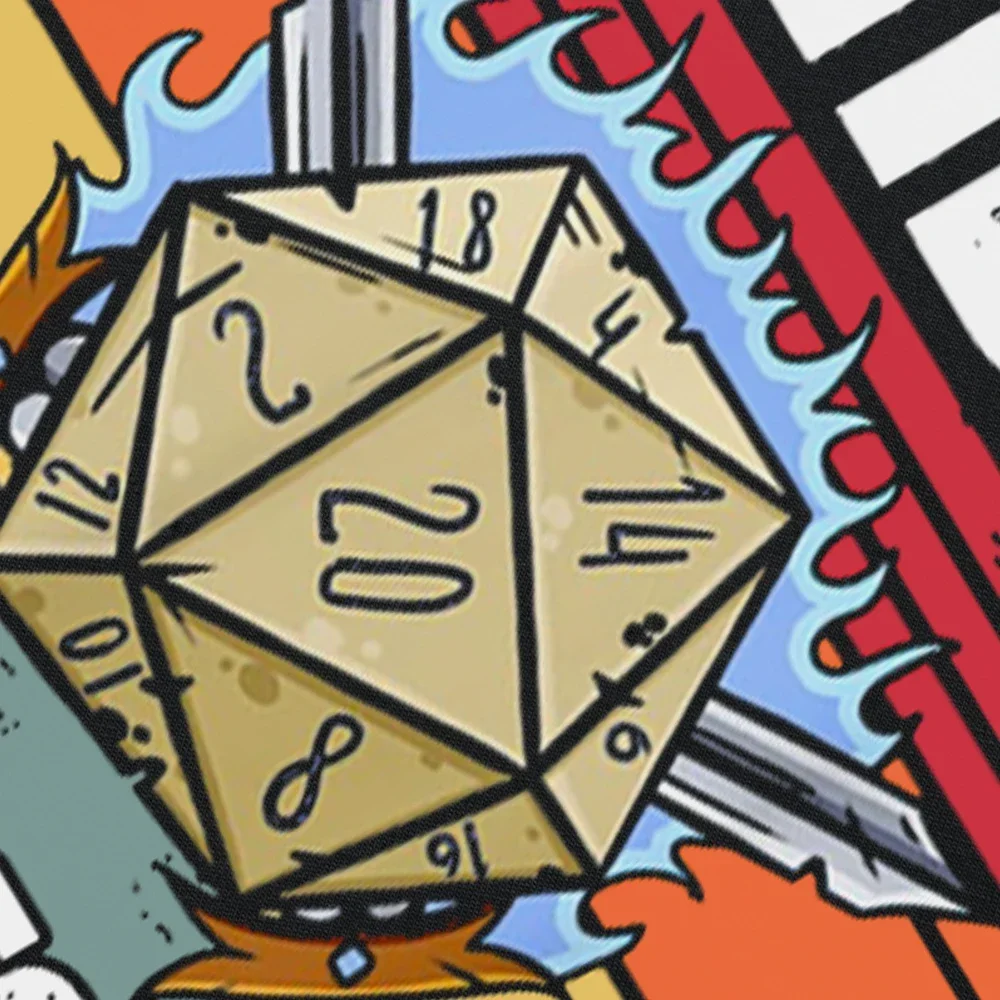 ريترو خمر ADHD & D لفة للتركيز مضحك ألعاب الزنزانات DM RPG النرد التنين تي شيرت الصيف الشارع الشهير الهدايا تي شيرت الرجال