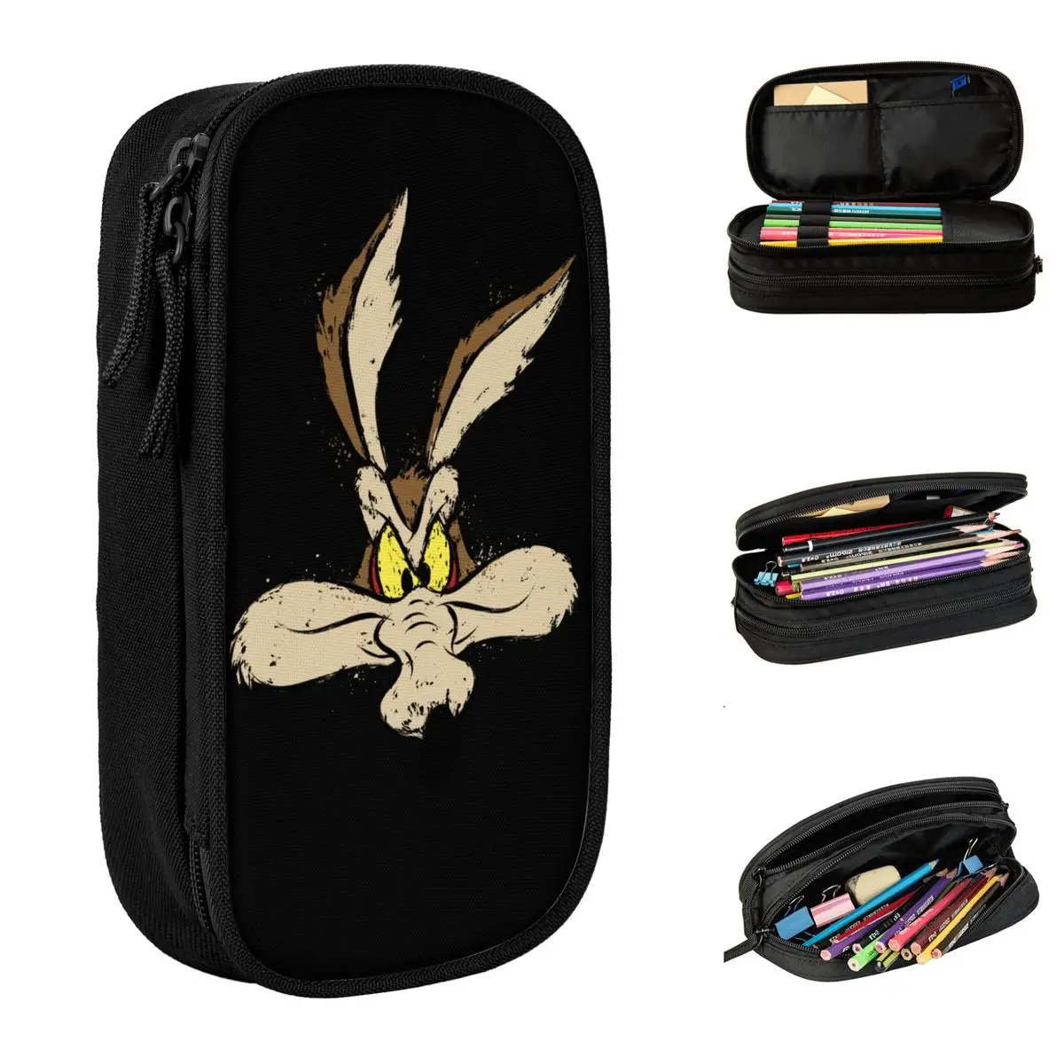 Roadrunner Coyote Pencil Cases Lovely Pen Bags Student Big Capacity Students School Cosmetic Pencilcases