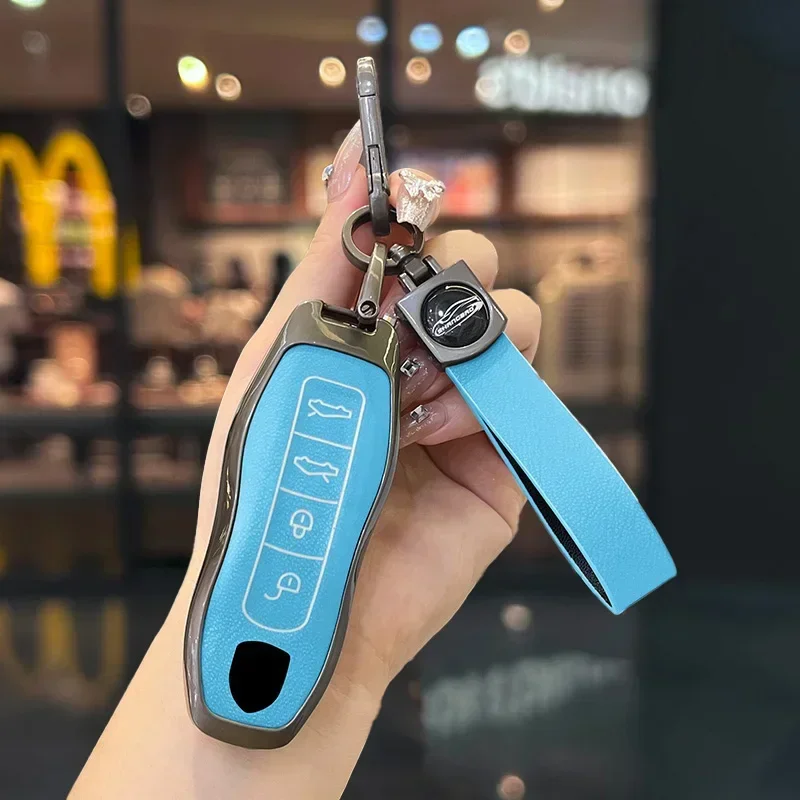 자동차 키 케이스 커버 쉘, 포르쉐 파나메라 스파이더 카레라 마칸 박스터 카이맨 카이엔 911 970 981 991 키체인 액세서리