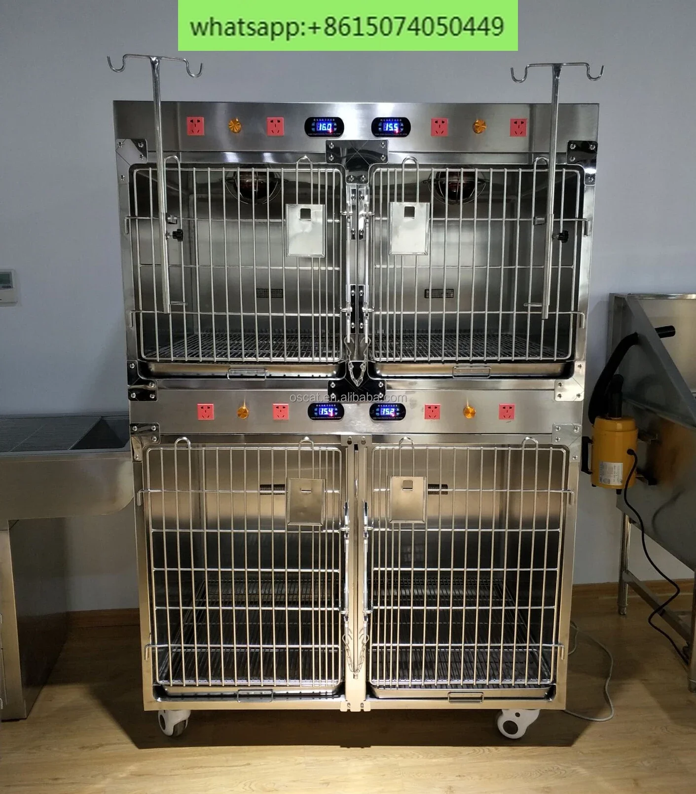 Veterinary Pet Intensive Care Unit Cage Animal Pet with Temperature Control and Oxygen