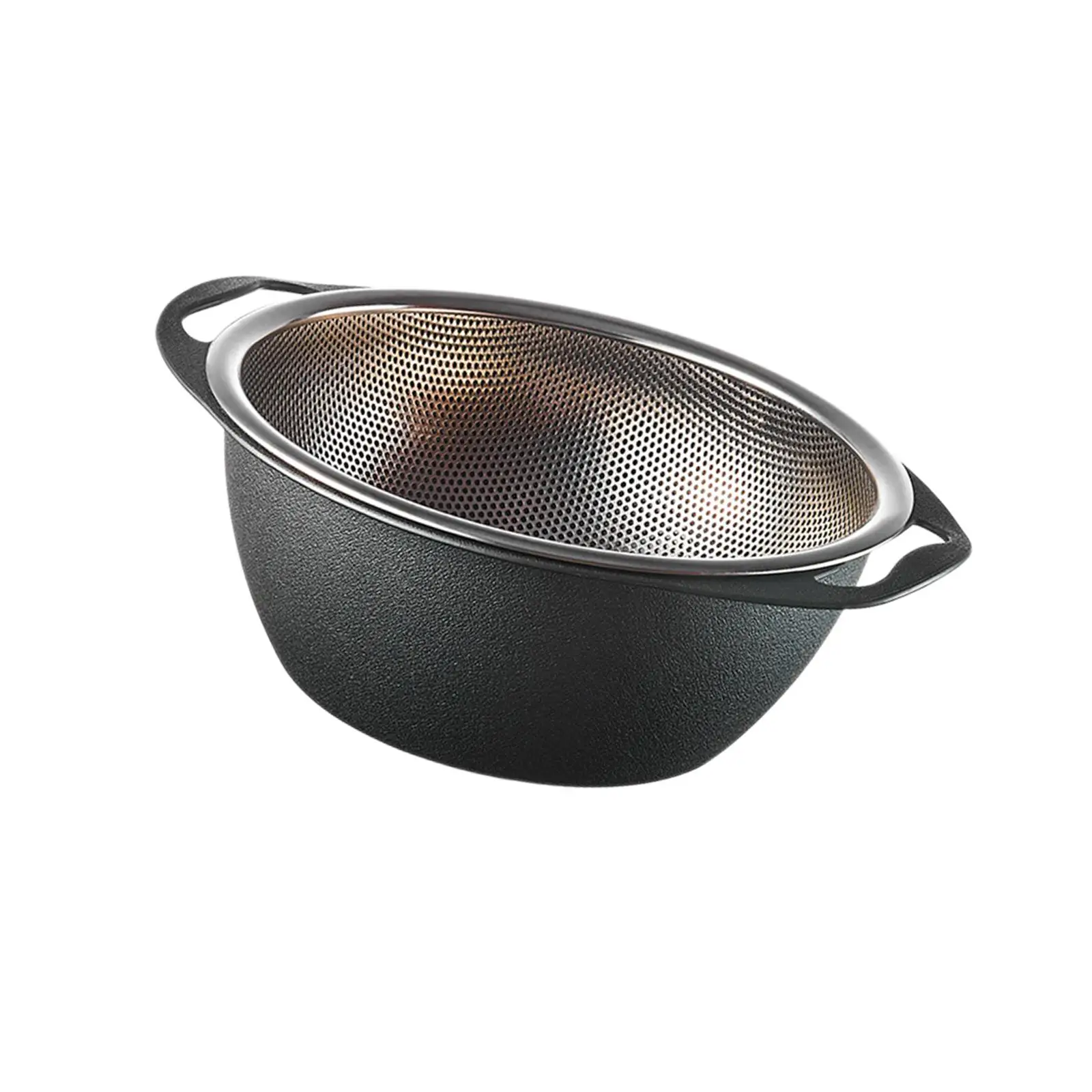 Stainless Steel Fine Mesh Basket Double Layer Strainer for Washing Rice Fruits Vegetables Kitchen Colander Drainer