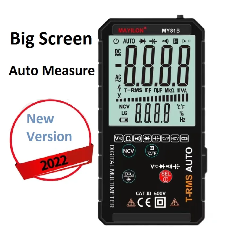 Mayilon MY81C  MY81B MY81A  Digital Multimeter Industrial Voltage Current Temperature Detecting Meter Large Colorful Screen